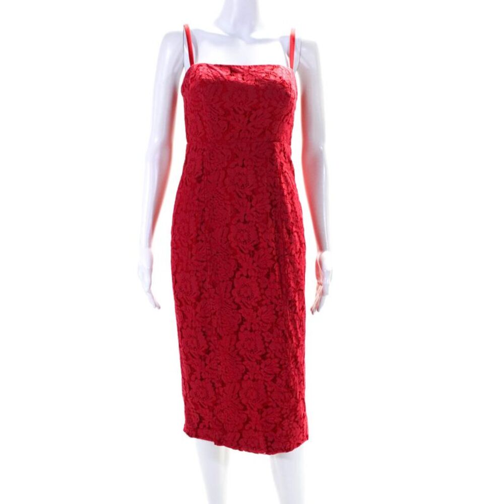 Fame & Partners Womens The Max Dress Red Size 2R 11277281